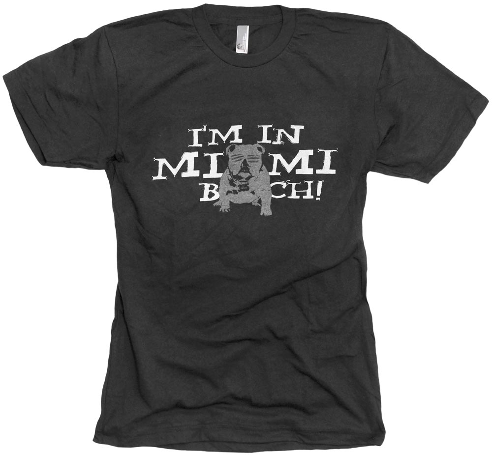 Miami Beach Black T-Shirt.