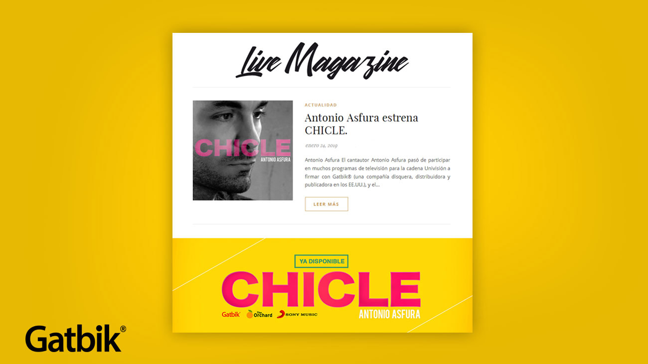 Antonio Asfura in Live Magazine, Honduras.